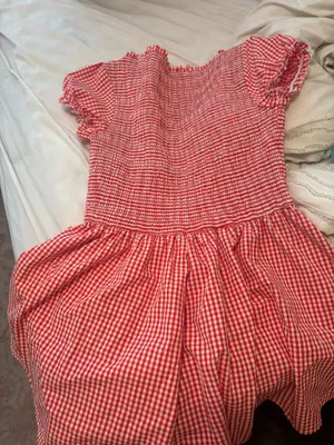 Red Gingham Dress Boutique Dress thumbnail 5
