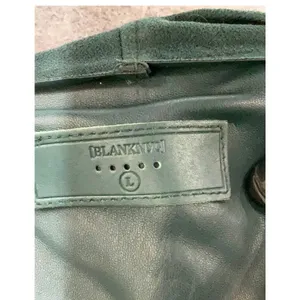 BlankNYC Womens Vegan Leather Asymmetrical Zip Jacket Moto biker Dark Green L thumbnail 7