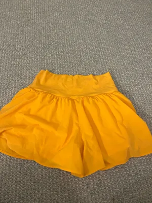 Aerie OFFLINE neon orange crossover shorts thumbnail 2