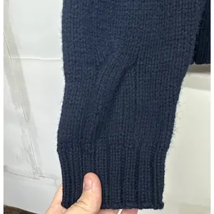 Abercrombie & Fitch Vintage Women’s XL Navy Cable Knit V-neck Sweater thumbnail 3