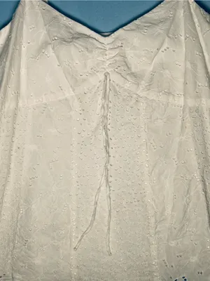Nine West White Eyelet Camisole with Adjustable Straps Size 16. Boho cottagecore thumbnail 2