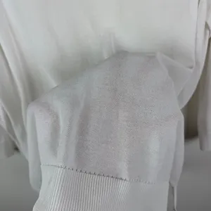 Chicos White Cardigan Sweater Size 3 US XL‎ Button Front Lightweight Minimalist thumbnail 2