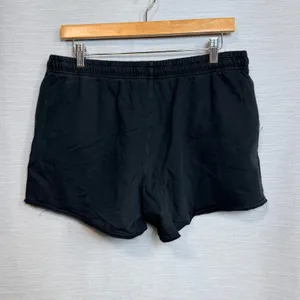 Double Zero Womens Black Cotton Boxy Crop Top and Drawstring Shorts Set Large thumbnail 5