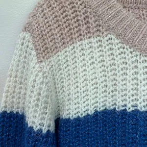 Abercombie‎ & Fitch Wool Blend Color Block Crewneck Cozy Sweater Size M thumbnail 7