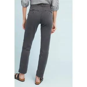 Anthropologie Striped‎ Chino Trousers 28 Relaxed Fit Gray Pants Embellished thumbnail 3