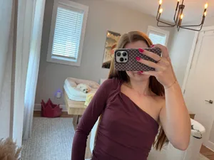 Maroon one shoulder top from Abercrombie and Fitch thumbnail 2