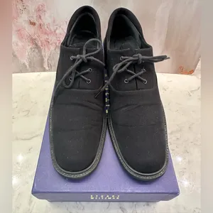 Stuart Weitzman Gore-Tex Black Oxford Lace Up Shoes Made in Spain Womens‎ 8 AAA thumbnail 2