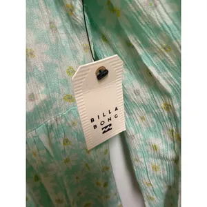 Billabong Mint Green Daisy Floral Smocked Off Shoulder Maxi Dress NWT Size Large thumbnail 6