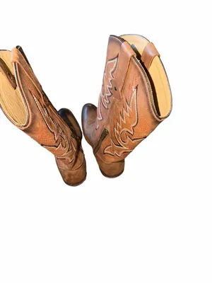Reyme Brown Leather Cowboy Boots - Classic Western Style Size 5.5 thumbnail 2