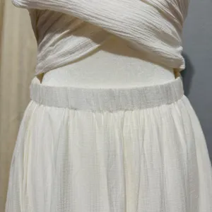 Lulus Ivory Cut Out Maxi Dress M Cottagecore‎ Tie-Strap Celestial Smocked Tiered thumbnail 6
