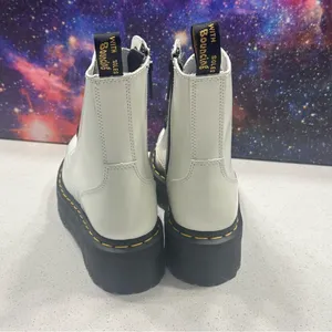 Dr Martens Jadon White Leather Platform Combat Boots‎ Sz 37 EU/ US Women 6 Men 5 thumbnail 5