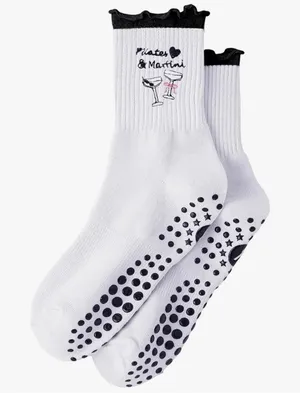 Pilates Grip Socks White thumbnail 1
