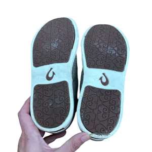 Olukai Pehuea Green Gray Mesh Slip On Sneakers Women Shoes Drop In Heel size 8 thumbnail 8