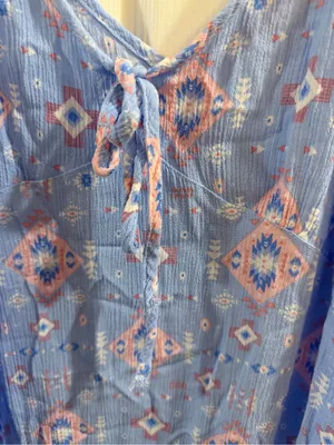 Simply Southern Geometric Print Cotton Maxi Dress Size XL thumbnail 2