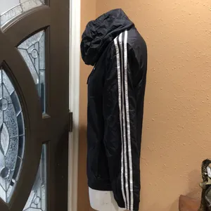 Adidas black full zip windbreaker jacket thumbnail 5