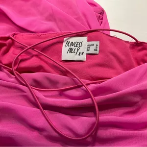 Princess Polly Holloway Wishes Mini Dress Pink Mesh Sz 2 Barbie Party Vegas thumbnail 4