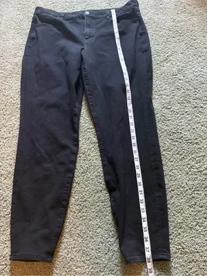 American Eagle Curvy High Rise Jegging Black Dream Stretch Womens Size 18 Long thumbnail 3