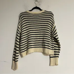 Denim & Supply Ralph Lauren Open Knit Cotton Striped Crewneck Sweater XL Preppy thumbnail 8