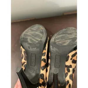 Anne Klein Heels Leopard Fur Leather Upper Size 8 thumbnail 5
