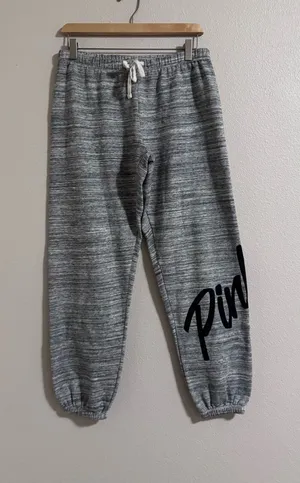 Victoria's Secret PINK Light Gray Marled Jogger Waistband thumbnail 1