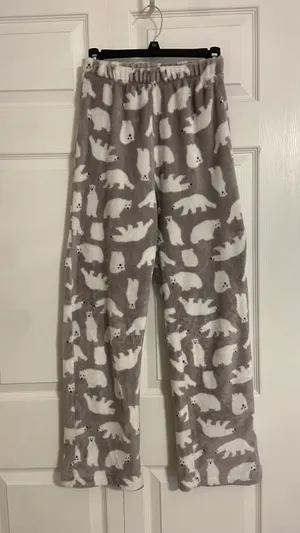 polar bear pajama pants Gray thumbnail 2