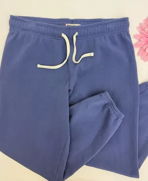 Marine Layer Fleece French Terry High Rise Jogger Sweatpants Skipper Blue thumbnail 1