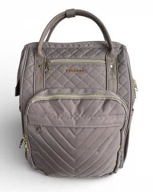 KROSER 17” Quilted Laptop Backpack NWOT Beige RFID USB Work Travel Bag thumbnail 1
