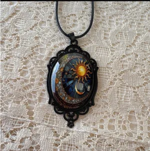 Moon necklace Black thumbnail 2