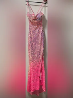Jump Apparel Pink Multicolor Sequin Maxi Dress — Juniors’ Size 3/4 (S) thumbnail 3