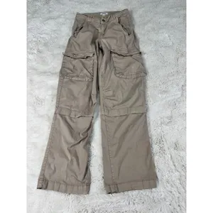 Garage Tan Cargo Pants Utility Workwear Y2K Khaki Straight Leg Size 3 thumbnail 2