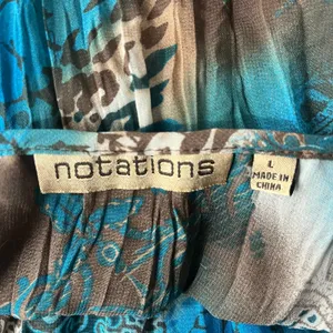 Notations Chiffon Y2K Babydoll Tunic Womens Top Sz L Y2K Boho Ruffle Festival thumbnail 10
