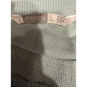 Athleta Crochet Knit Skirt Mint Green Cotton Eyelet Scalloped Hem SizeSmall Boho thumbnail 6