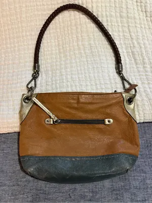 The Sak Brown & Gray Two-Tone Leather Shoulder Bag thumbnail 2