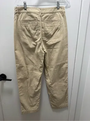 J. Crew Women’s Tan Cream Khaki Camp Straight Leg Ankle Pants 100% cotton US 4 thumbnail 6