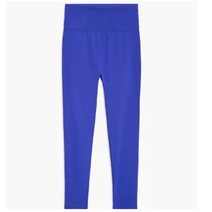 NEW WeWoreWhat Women Medium Blue Sapphire Seamless Athletic Leggings v6x thumbnail 2