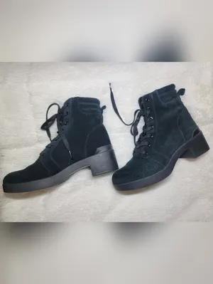 ABEO Capital Lace Black Suede Orthotic Ankle Boots Size 7.5 thumbnail 9