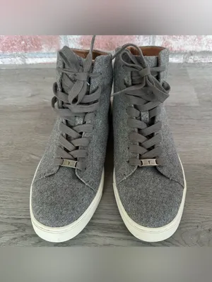 Frye Ivy High Top Shoes Sneakers Women’s 9 Gray Wool Classic Casual thumbnail 2