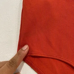 Abercrombie & Fitch Strapless Ribbed Bodysuit XS Rust Orange Tube Bodysuit Soft thumbnail 6