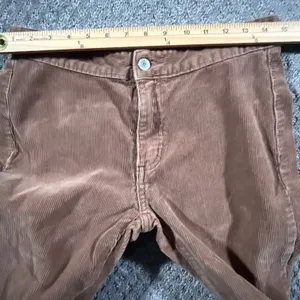 Brandy Melville J. Galt Corduroy Pants Women S Brown Flare Wide Leg Mid Rise 70s thumbnail 7