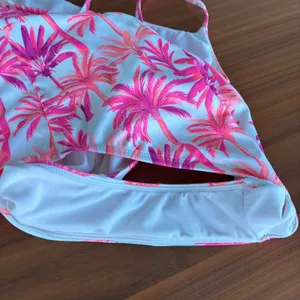 Shade & Shore One Piece Swimsuit L Pink Purple Palm Tree Beachy Tropical Whimsy thumbnail 8