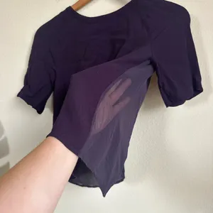 Aritzia Babaton Purple Silk Split Back Blouse thumbnail 7