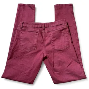 PrAna Women's Burgundy Red Orangic Cotton Skinny Leg‎ Pants Size 4/27 thumbnail 2