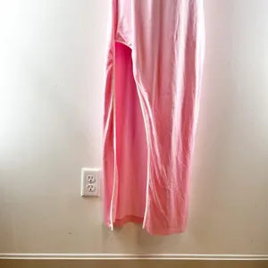 Baobab Anna One Shoulder Maxi Dress with Slit Baby Pink Small thumbnail 6