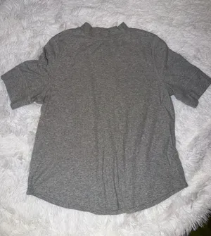GAP Gray Short-Sleeve Mock Rib T Neck Tee size XXL thumbnail 1
