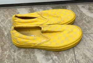 Vans Classic Mono Checkerboard Spectra Slip On Skateboard Sneakers (M4 W5.5) thumbnail 1