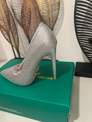 Elegant Silver Stiletto Heels by Lauren Lorraine Size 5.5 thumbnail 4
