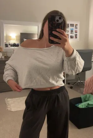 Garage Off-The-Shoulder Sweatshirt thumbnail 1