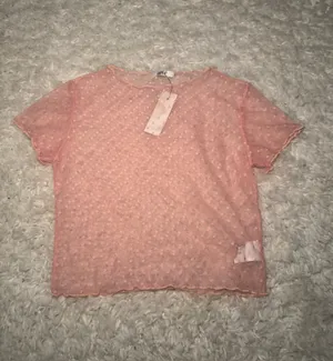 Mesh Short Sleeve Top Pink Size XS thumbnail 1
