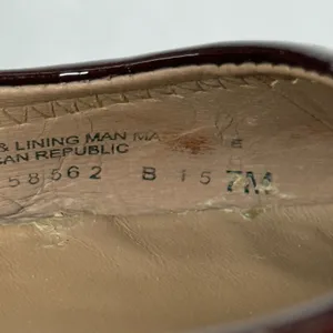Tory Burch Reva Ballet Flats Burgundy Patent Leather Gold Medallion Womens‎ 7M thumbnail 9