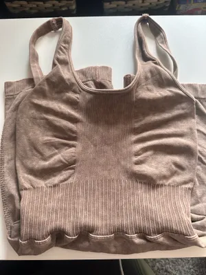 Boutique Level Up Washed Romper Camel thumbnail 2